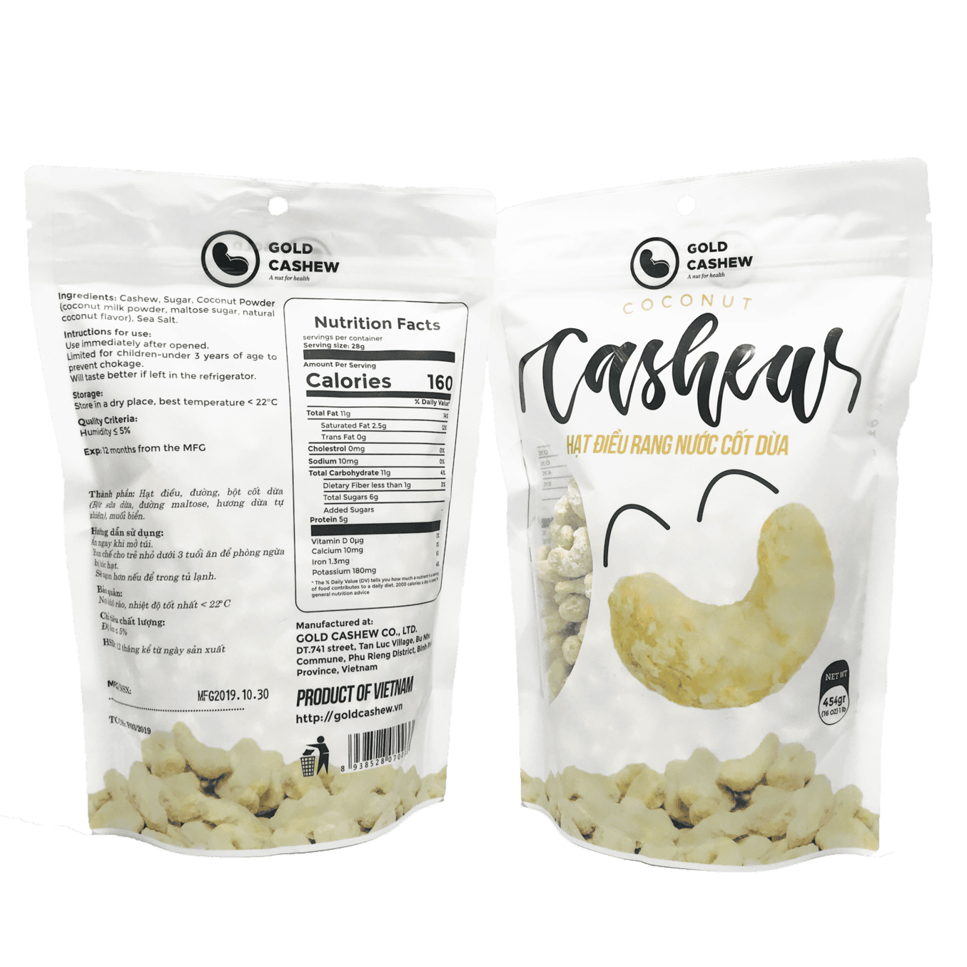 Premium Roasted Cashews with Coconut 454g